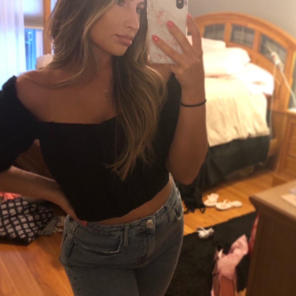 Zara cropped blouse